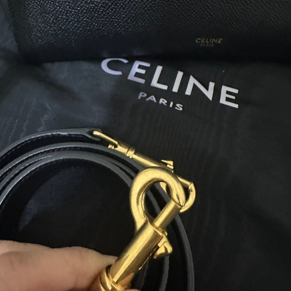 CELINE Grained Calfskin Belt Bag Micro Black - Picture 3 of 15